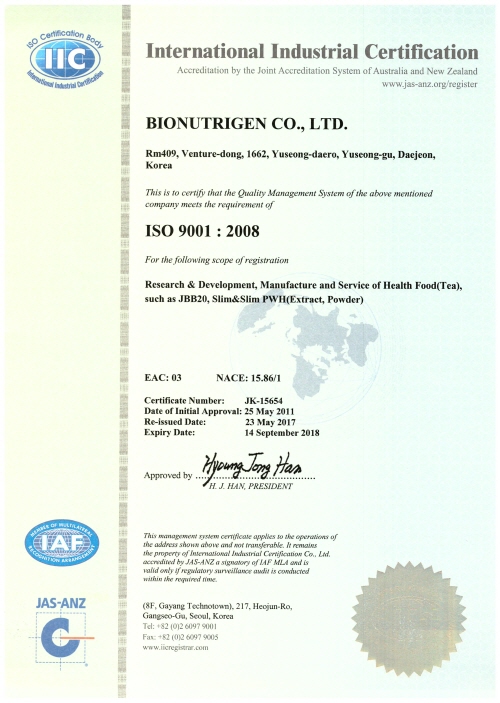 ISO 9001 Сертификат (КОР) 2011